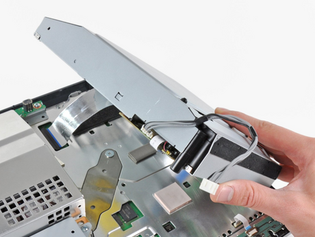 Playstation 3 internal components with focus on the CD drive