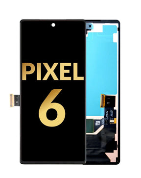Google Pixel 6 screen repair service replacement screen with visible aftermarket and premium quality options.