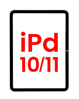 Digital representation of a tablet with 'iPd 10/11 text on a white background