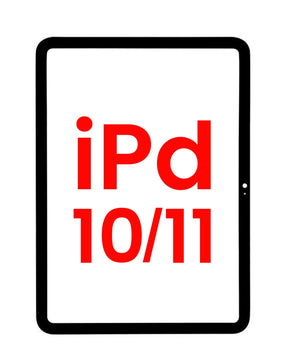 Digital representation of a tablet with 'iPd 10/11 text on a white background