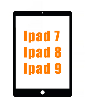 Placeholder image with text indicating compatibility with iPad models 7, 8, and 9 for a screen repair service.