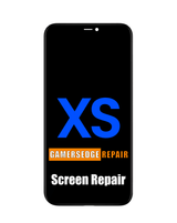 Phone screen with 'XS' and 'Gamersedge Repair' text on a white background